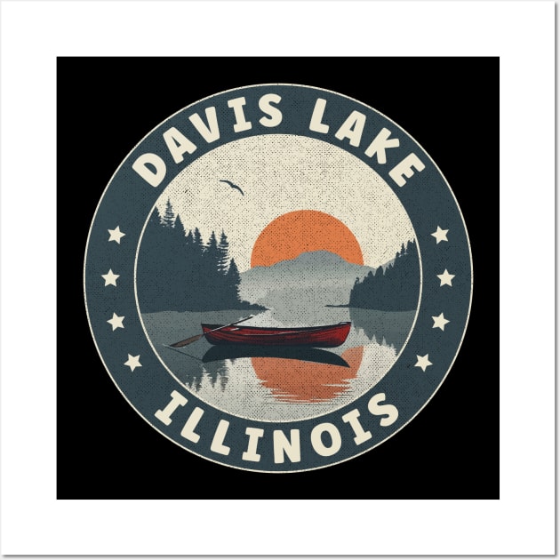 Davis Lake Illinois Sunset Wall Art by turtlestart